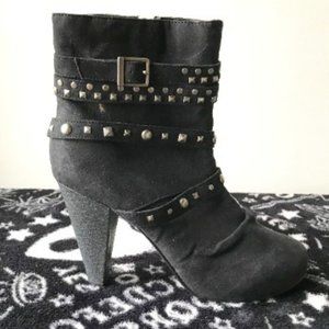 Buckles & Studs Rivet Platform Boots Shoes Heels